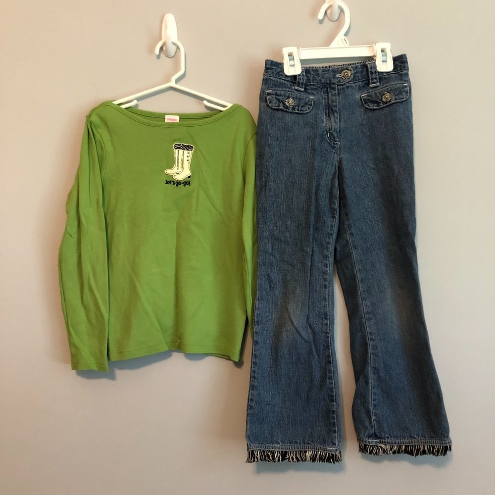 Gymboree Mod Zebra 7 Go-go long sleeve & jean